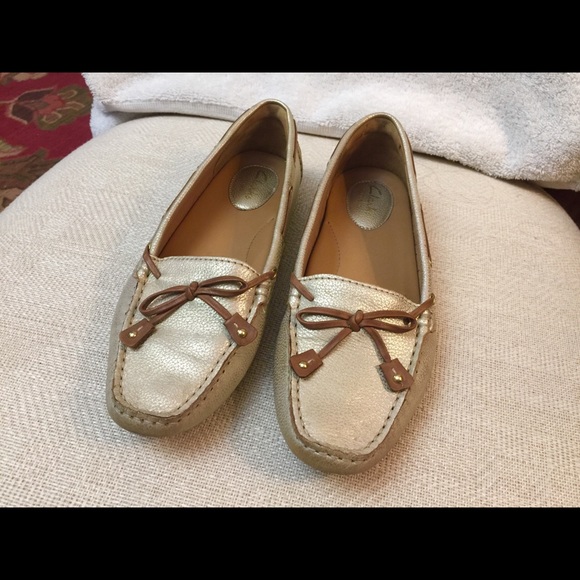 clarks artisan Shoes Womans Clarks Artisan Metallic Gold